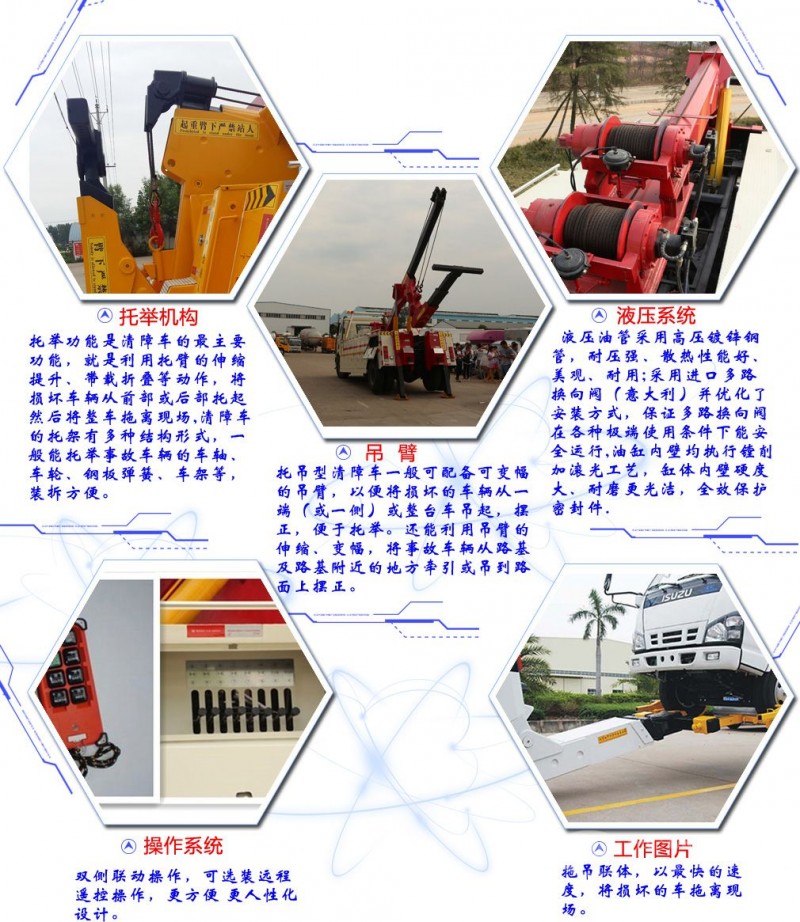 豪沃后八輪清障車拖吊聯體(一拖一)清障車