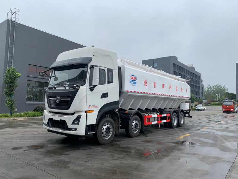東風(fēng)天龍前四后八散裝飼料車(chē)